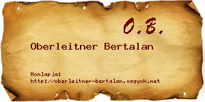 Oberleitner Bertalan névjegykártya